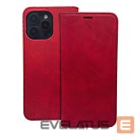 Knygos tipo dėklas dėklai iLike Samsung Galaxy S25 Edge Smart Suede Book case Red