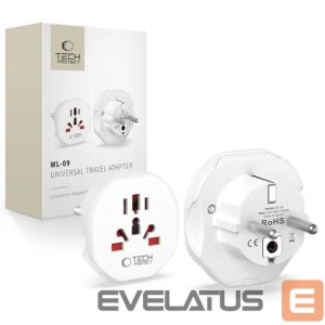 Adapteriai Tech-Protect Universal WL-09 UNIVERSAL TRAVEL ADAPTER FROM EU WHITE White