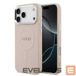 Nugarėlės dėklai Guess Apple iPhone 17 Pro Silicone case with MagSafe Classic Logo Pink
