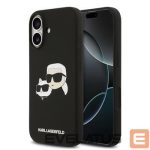 Nugarėlės dėklai Karl Lagerfeld Apple iPhone 17 Liquid Silicone Double Heads MagSafe Case Black