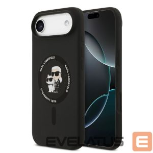 Nugarėlės dėklai Karl Lagerfeld Apple iPhone Air Liquid Silicone Karl and Choupette MagSafe Case Black