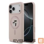 Nugarėlės dėklai Karl Lagerfeld Apple iPhone 17 Pro Max Liquid Silicone Karl and Choupette MagSafe Case Pink