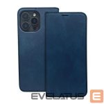 Knygos tipo dėklas dėklai iLike Xiaomi Redmi Note 14 5G Smart Suede book case Navy Blue