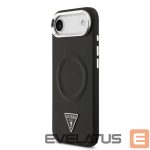 Nugarėlės dėklai Guess Apple iPhone Air PU Leather Triangle Logo MagSafe Case Black