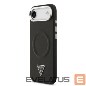 Nugarėlės dėklai Guess Apple iPhone Air PU Leather Triangle Logo MagSafe Case Black