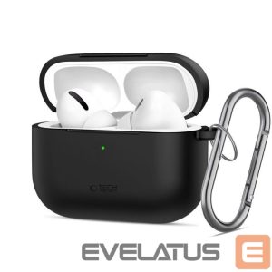 Dėklai ausinėms Tech-Protect Apple AIRPODS PRO 3 SILICONE HOOK Black