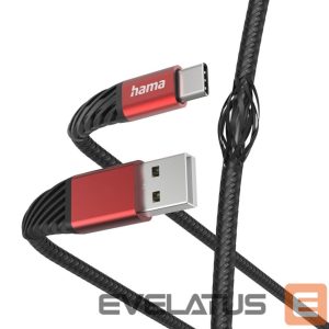 Kabelis Hama  Extreme USB 2.0 USB A to USB C Cabel 1,5 m Red Black