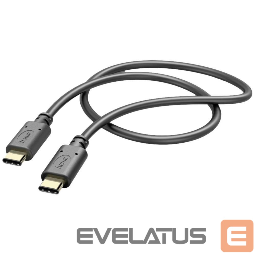 Kabelis Hama Charging Cable USB-C to USB-C 1m Black