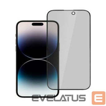 Apsauginiai stiklai Evelatus Apple iPhone 15 Plus Privacy 2.5D Silk Full Cover Anti-Static Light Black