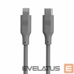 Kabelis Evelatus  Evelatus USB C to Lightning Silicone Cable 1.2M (MFI10CL) 60W / 20V3A Grey