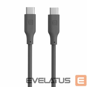 Kabelis Evelatus  Evelatus USB C to USB C Silicone Cable 1.2M 60W / 20V3A Grey