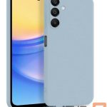 Nugarėlės dėklai Evelatus Samsung Galaxy A15 Premium Soft Touch Silicone Case Grey Blue