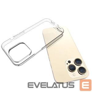 Nugarėlės dėklai Connect Apple iPhone 15 Pro Clear Silicone Case 1.5mm TPU Transparent