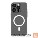 Nugarėlės dėklai Connect Apple iPhone 15 Pro Max Clear Case With Magnetic and Camera Protection Transparent