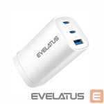Adapteriai Evelatus  65W Max Fast Charger CN USB-C1/USB-C1/USB-A White