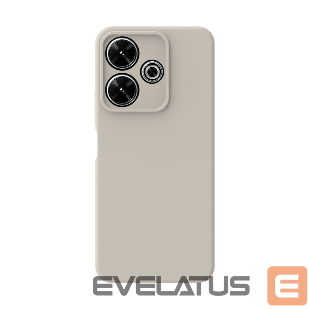 Nugarėlės dėklai Connect Xiaomi Redmi Note 13 Pro Plus Premium Quality Soft Touch Silicone Case Silver