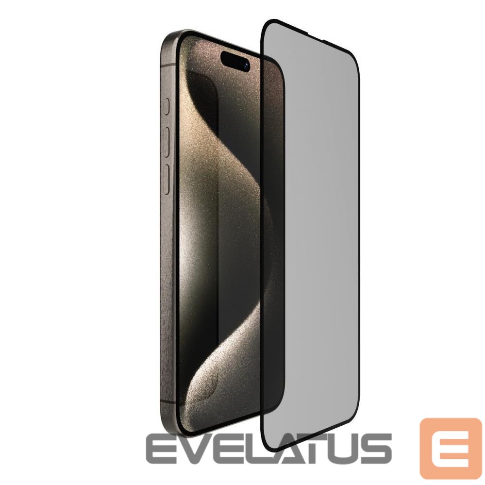 Apsauginiai stiklai Connect Samsung Galaxy A55 Privacy 2.5D Silk Full Cover Anti-Static Stronger Black