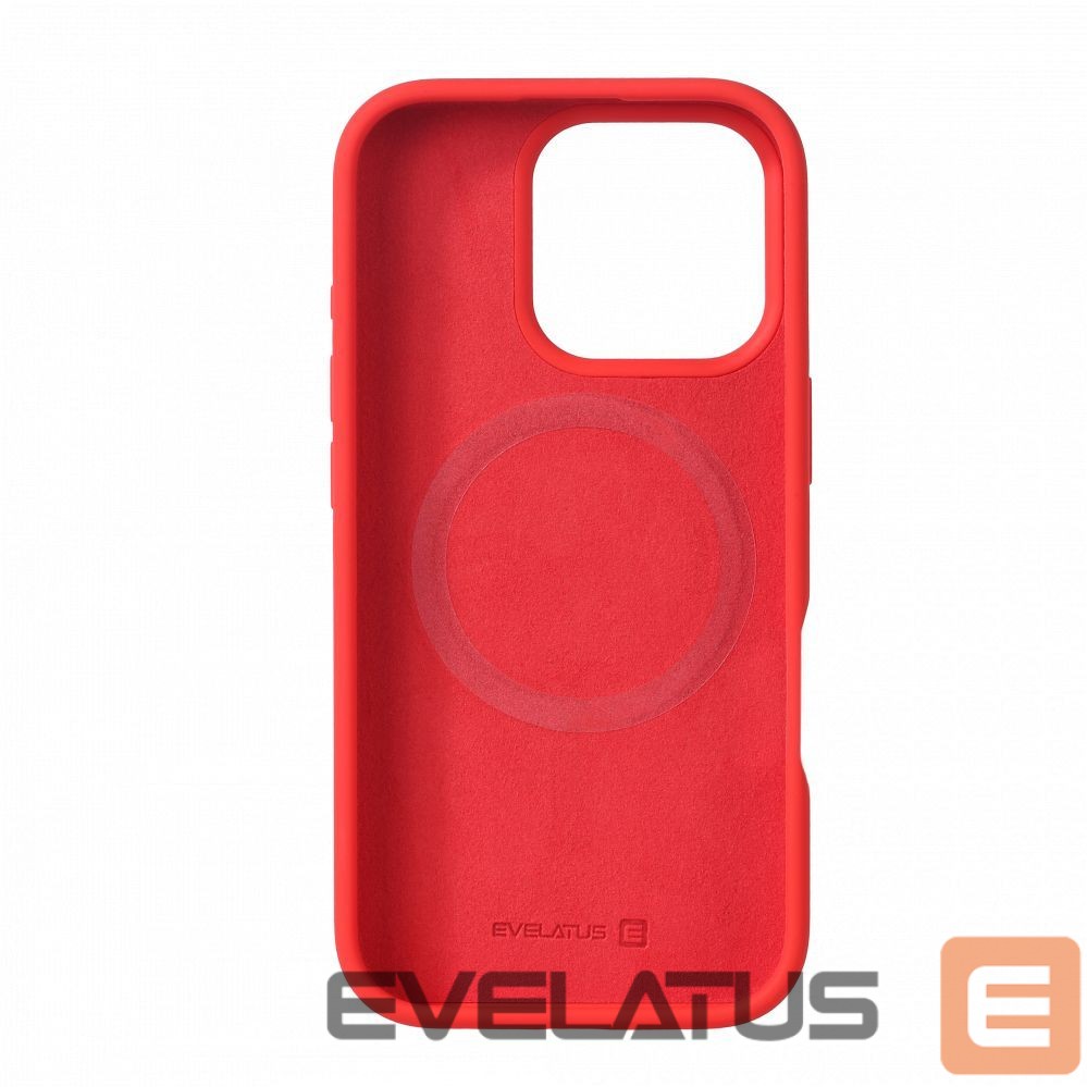 Nugarėlės dėklai Evelatus Apple iPhone 16 Pro Premium Magsafe Soft Touch Silicone Case Red
