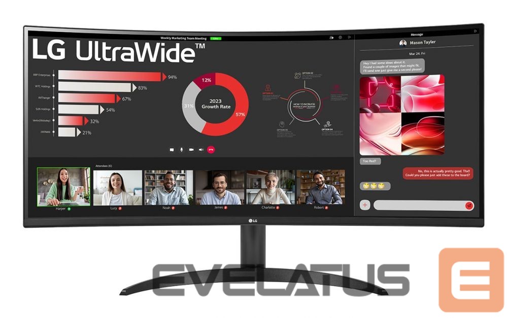 Monitoriai LG MONITOR LCD 34" VA/34WR50QK-B