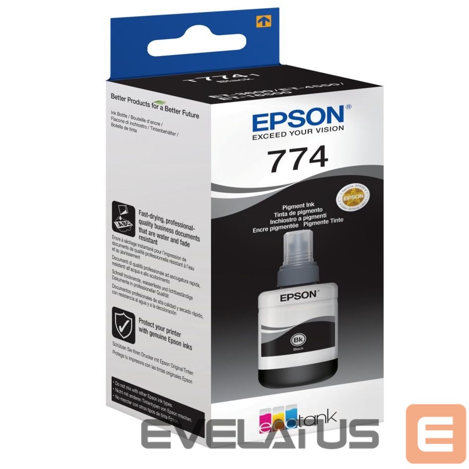 Eksploatacinės medžiagos spausdintuvams EPSON T7741 Ink bottle 140ml Ink Cartridge, Black