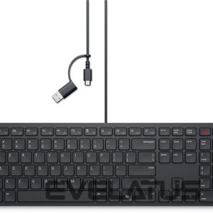Kompiuterio klaviatūra Dell  | Collaboration Keyboard | KB525C | Keyboard | Wired | Ukrainian (QWERTY) | Black | USB-C 