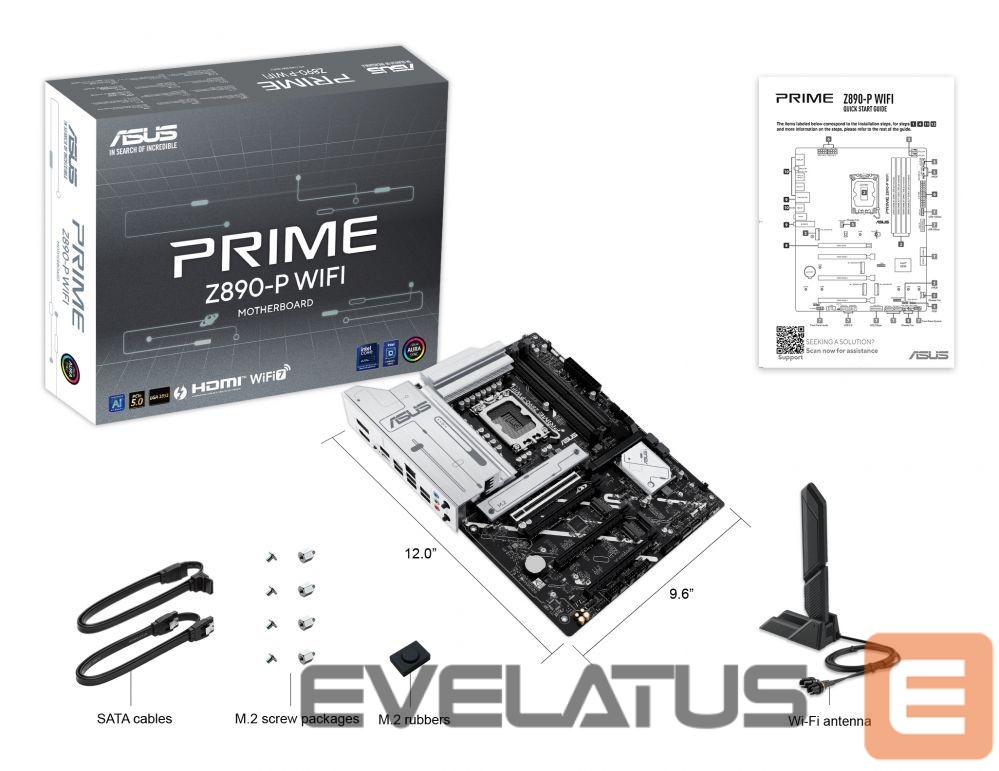 Intel procesoriaus pagrindinė plokštė Asus MB Z890 S1851 ATX/PRIME Z890-P WIFI