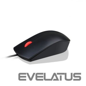 Kompiuterio pelė Lenovo  Essential USB Wired Mouse, 1600 DPI, 1.8 m, 3 Buttons, Black 