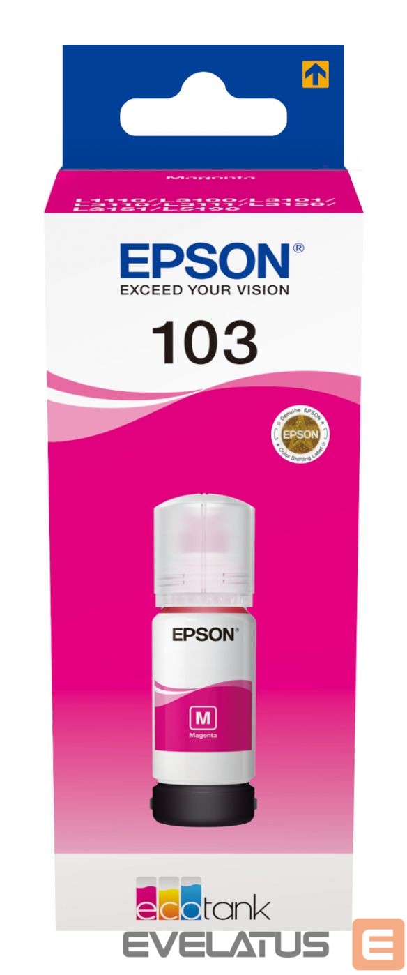 Eksploatacinės medžiagos spausdintuvams EPSON 103 ECOTANK Ink Bottle, Magenta
