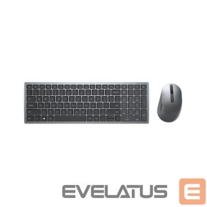 Kompiuterio klaviatūra Dell  KM7120W Keyboard and Mouse Set, Wireless, Batteries included, NORD, Titan Gray 