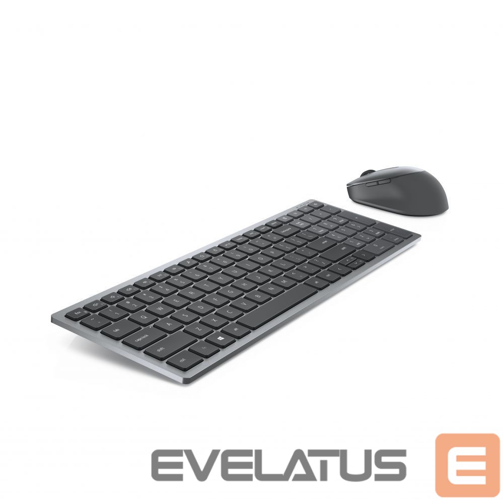 Kompiuterio klaviatūra Dell KM7120W Keyboard and Mouse Set, Wireless, Batteries included, NORD, Titan Gray