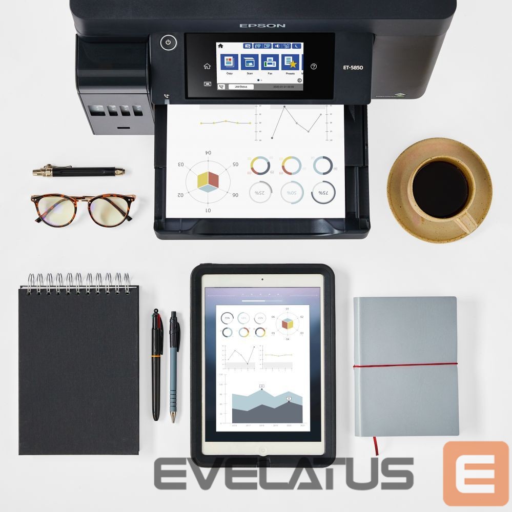 Spausdintuvai EPSON Multifunctional Printer EcoTank L6550 Colour, Inkjet, A4, Wi-Fi, Black
