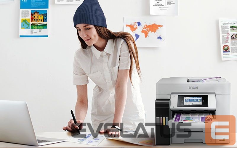 Spausdintuvai EPSON Multifunctional Printer EcoTank L6580 Colour, Inkjet, A4, Wi-Fi, Light Grey