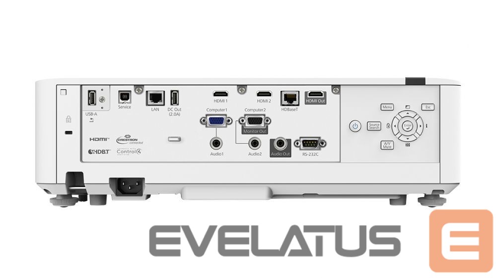 Spausdintuvai EPSON Laser Projector EB-L530U WUXGA (1920x1200), 5200 ANSI lumens, White, Lamp warranty 12 month(s)