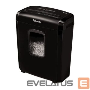 Biuro įrankiai Fellowes  Powershred 6M Black, 13 L, Credit cards shredding, Mini-Cut Shredder, Paper handling standard/output 6 sheets per pass, Warranty 24 month(s)