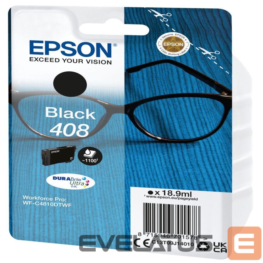 Eksploatacinės medžiagos spausdintuvams EPSON DURABrite Ultra 408L Ink cartrige, Black
