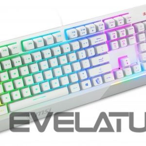 Kompiuterio klaviatūra MSI  Vigor GK30 COMBO WHITE Keyboard and Mouse Set, Wired, Mouse included, US, White 