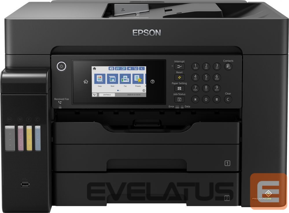 Spausdintuvai EPSON EcoTank L15160 Colour, Inkjet, Multicunctional Printer, A3+, Wi-Fi, Black