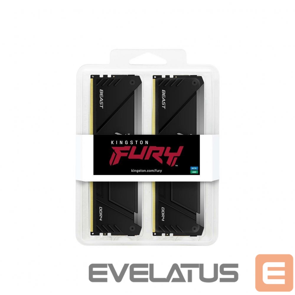 DDR4 atmintis Kingston Fury Beast 16GB DDR4-3200 CL16 288-Pin DIMM Kit