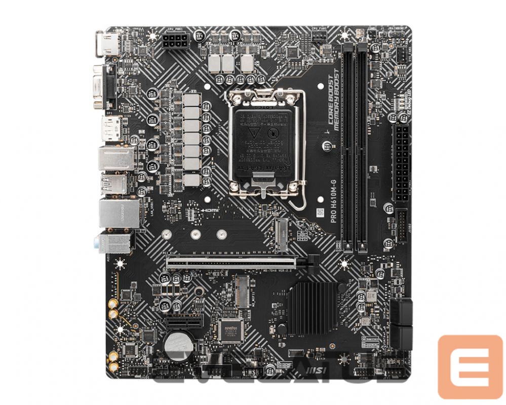 Intel procesoriaus pagrindinė plokštė MSI PRO H610M-G