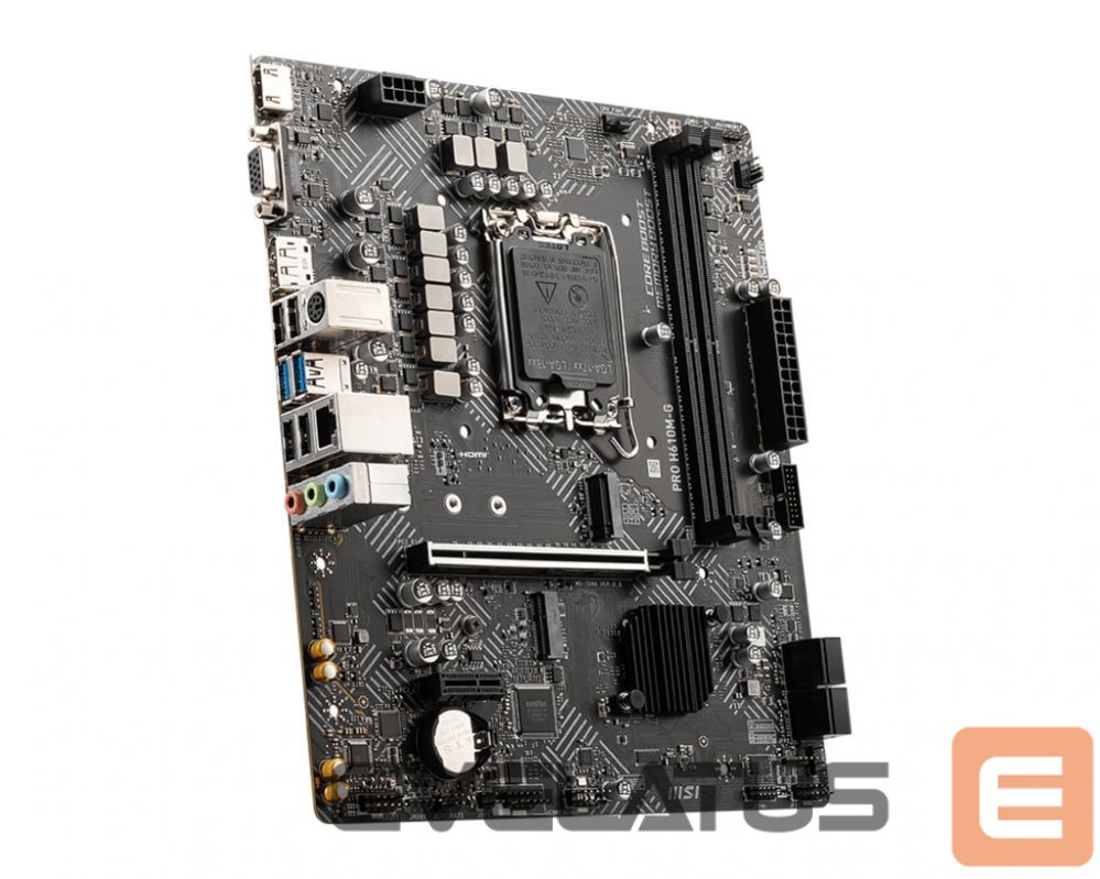 Intel procesoriaus pagrindinė plokštė MSI PRO H610M-G