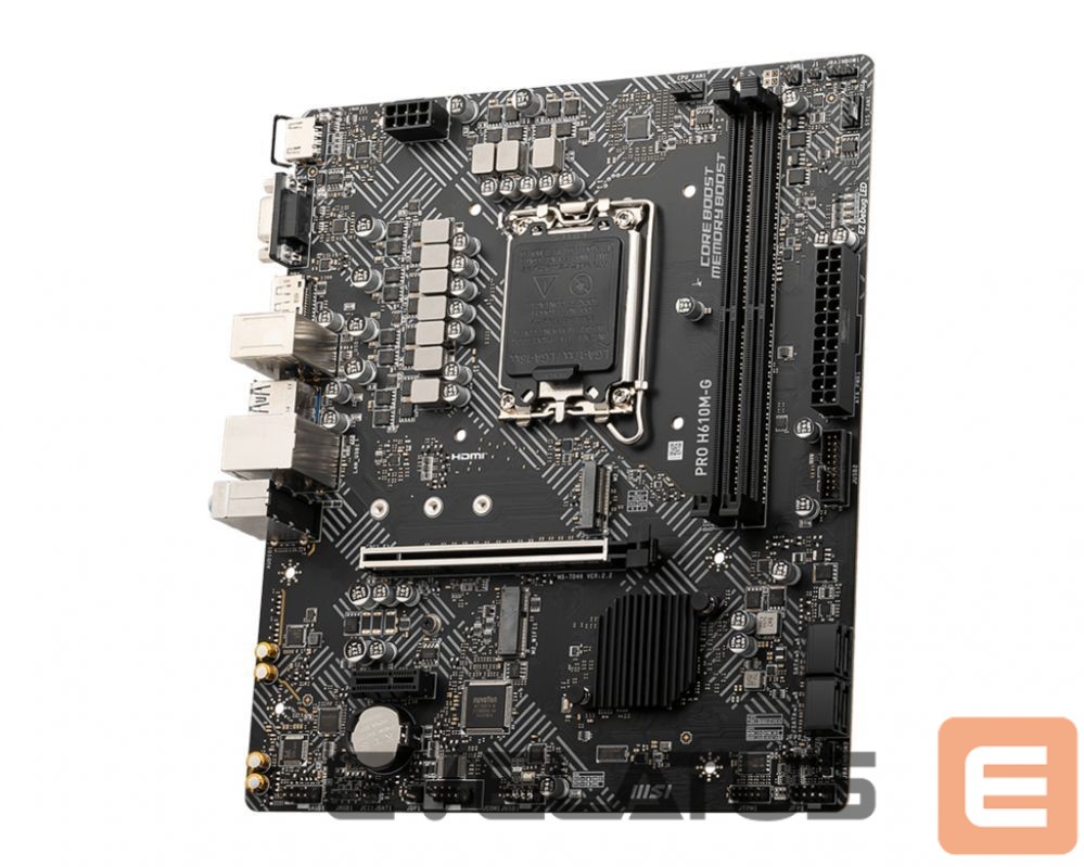 Intel procesoriaus pagrindinė plokštė MSI PRO H610M-G
