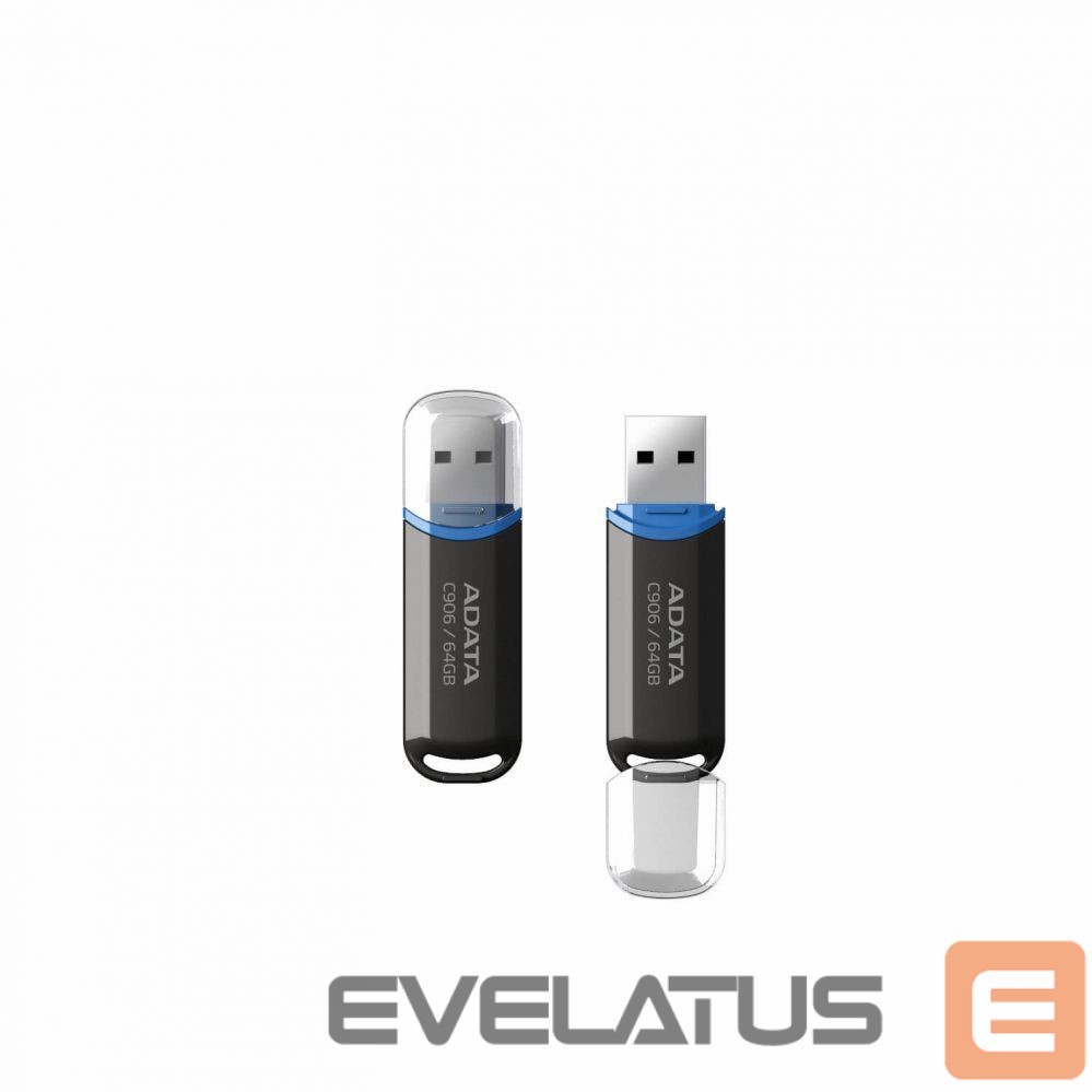 USB atmintinė ADATA C906 64GB USB Flash Drive, Black
