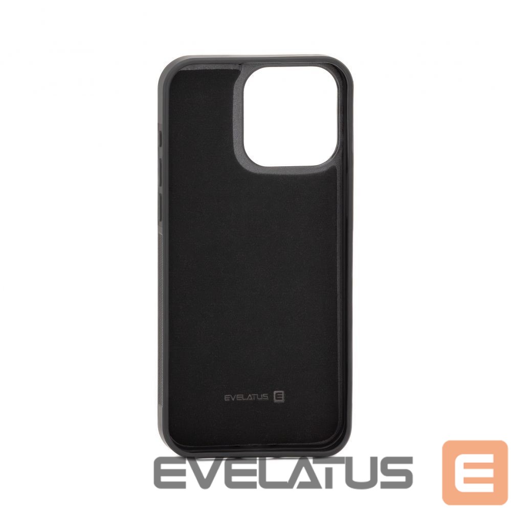 Nugarėlės dėklai Evelatus Apple iPhone 14 Pro Leather Case Zipper Design Flower Black