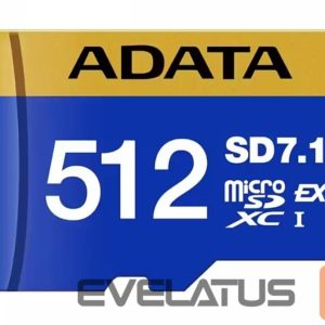Kitas kompiuterio priedas ADATA  MEMORY MICRO SDXC 512GB SD7.1/UD512GEX3L1-C 