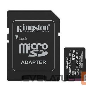 Kitas kompiuterio priedas Kingston  MEMORY MICRO SDXC 512GB UHS-I/W/ADAPTER SDCS3/512GB 