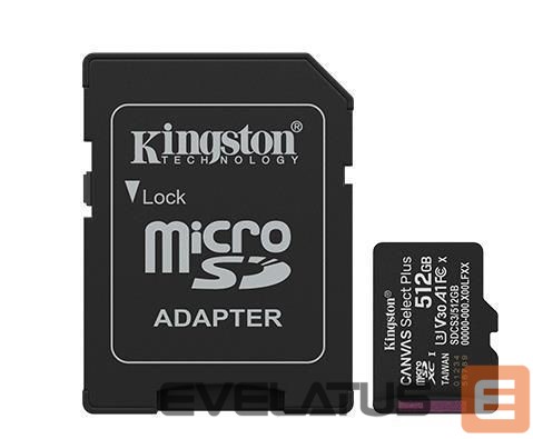 Kitas kompiuterio priedas Kingston MEMORY MICRO SDXC 512GB UHS-I/W/ADAPTER SDCS3/512GB