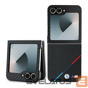 Nugarėlės dėklai BMW  BMW Carbon Tricolor Case for Samsung Galaxy Z Flip 6 - Black 