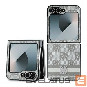 Nugarėlės dėklai DKNY  DKNY Checkered Pattern Printed Stripes Case for Samsung Galaxy Z Flip 6 - Beige 