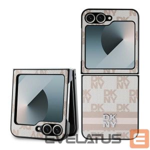 Nugarėlės dėklai DKNY  DKNY Checkered Pattern Printed Stripes Case for Samsung Galaxy Z Flip 6 - Pink 