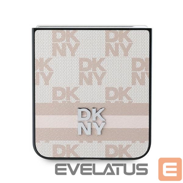 Nugarėlės dėklai DKNY DKNY Checkered Pattern Printed Stripes Case for Samsung Galaxy Z Flip 6 - Pink